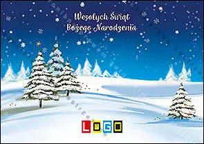 Trio w śniegu nad doliną, rozłożony