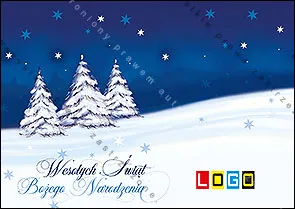 Śnieżne czapy i gwiaździste niebo, rozłożony