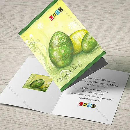 Ażurowa pisanka w żółtej zieleni, tył