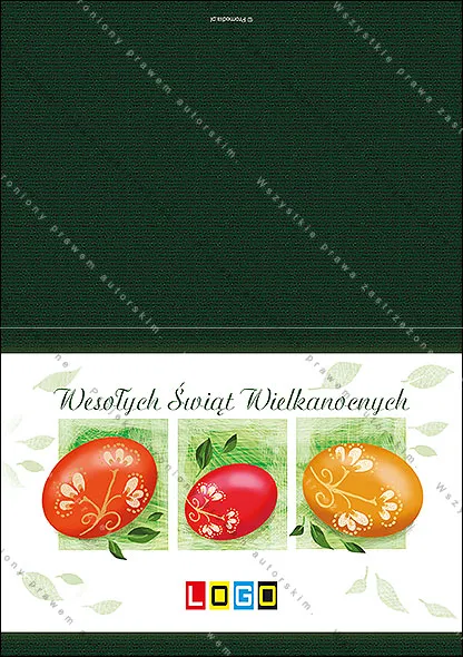 Trio w szmaragdowych kwadratach, rozłożony