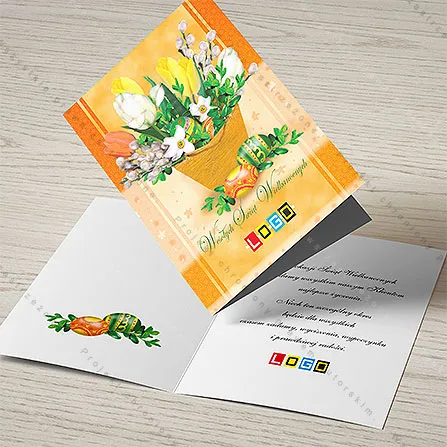 Tulipany w terakocie na pomarańczu, tył
