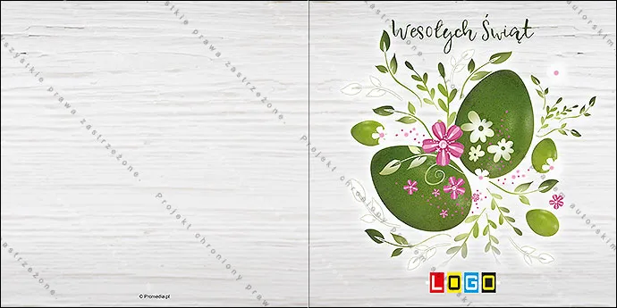 Ciemne jajka wśród listków, rozłożony