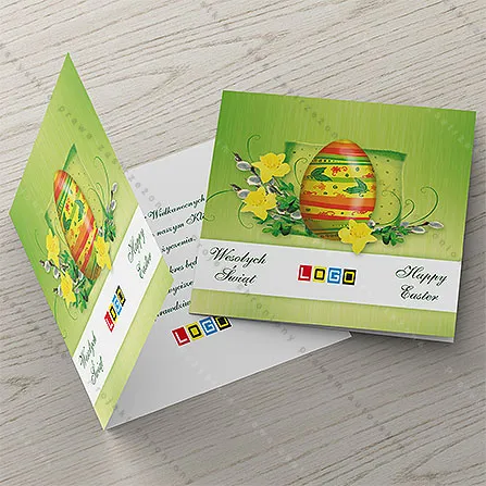 Żonkile przy jajku w pasy, tył