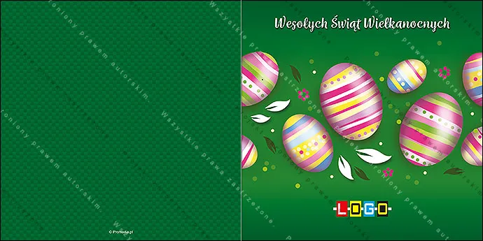 Paskowany szereg w zieleni, rozłożony