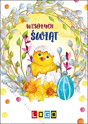 Kurczątko w kółku z kotków, rozłożony