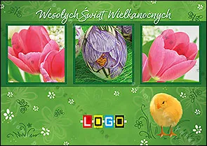 Pisklę wśród wiosennych kadrów, rozłożony