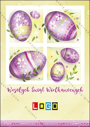 Lawendowe jaja za szybkami, rozłożony